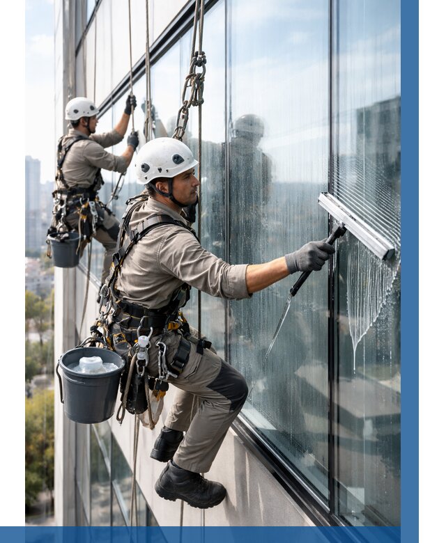 Мойка окон альпинистами в Перми от 4820 р. | ВЫСОТНИК-Прм
