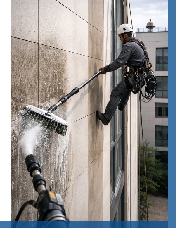 Мойка фасада из керамогранита в Перми от 321 р. | ВЫСОТНИК-Прм