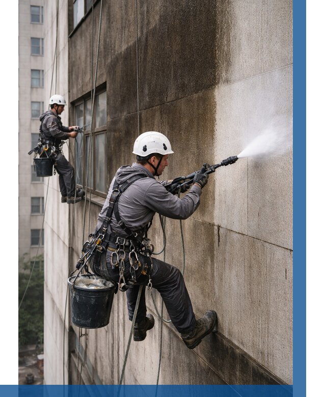 Очистка фасада от копоти в Перми от 268 р. | ВЫСОТНИК-Прм