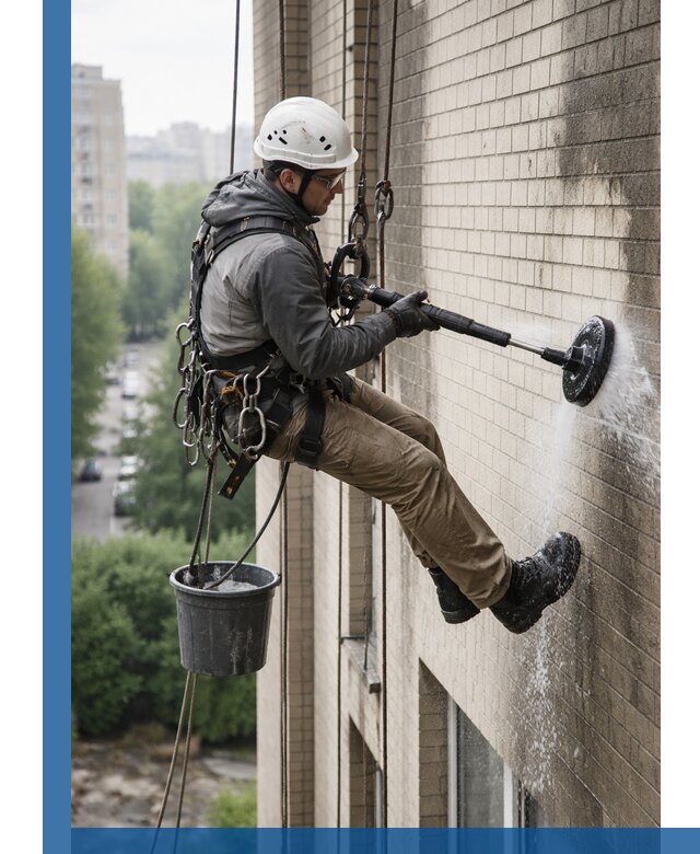 Очистка фасада от копоти в Перми профессионально и безопасно