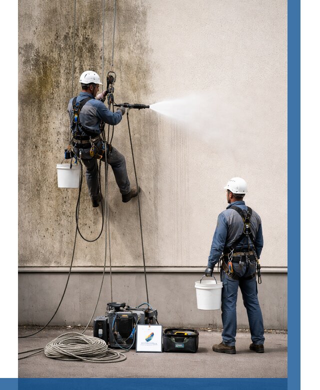 Очистка фасада от плесени в Перми от 321 р. | ВЫСОТНИК-Прм