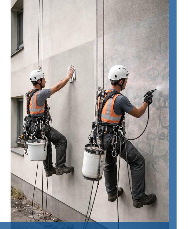 Антиграффити покрытие фасада в Перми от 643 р. | ВЫСОТНИК-Прм