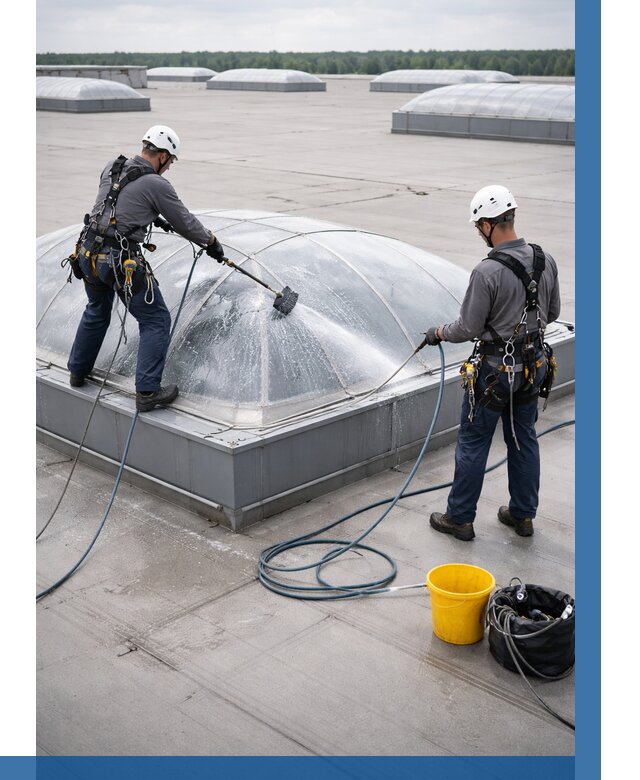 Мойка зенитных фонарей в Перми, заказать от 4820 р. | ВЫСОТНИК-Прм