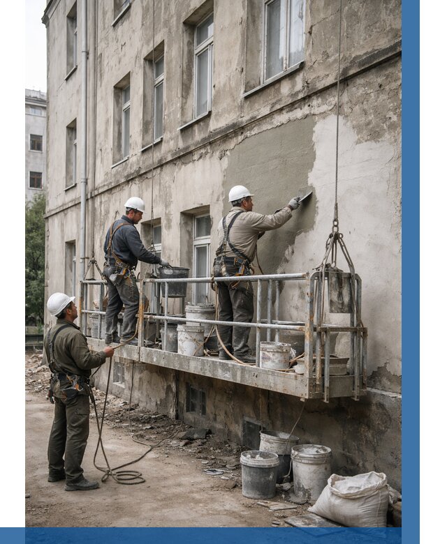 Капитальный ремонт фасада в Перми от 4499 р. | ВЫСОТНИК-Прм