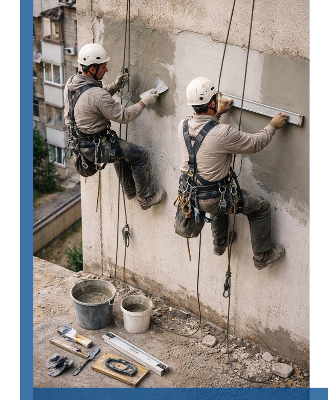 Комплексный ремонт штукатурного фасада с гарантией в Перми