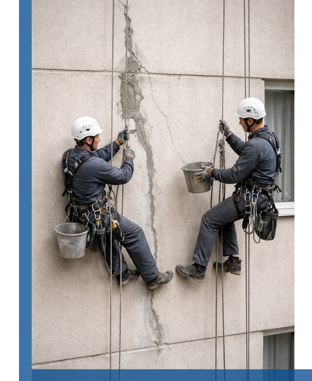 Заделка трещин на фасаде в Перми с гарантийным ремонтом