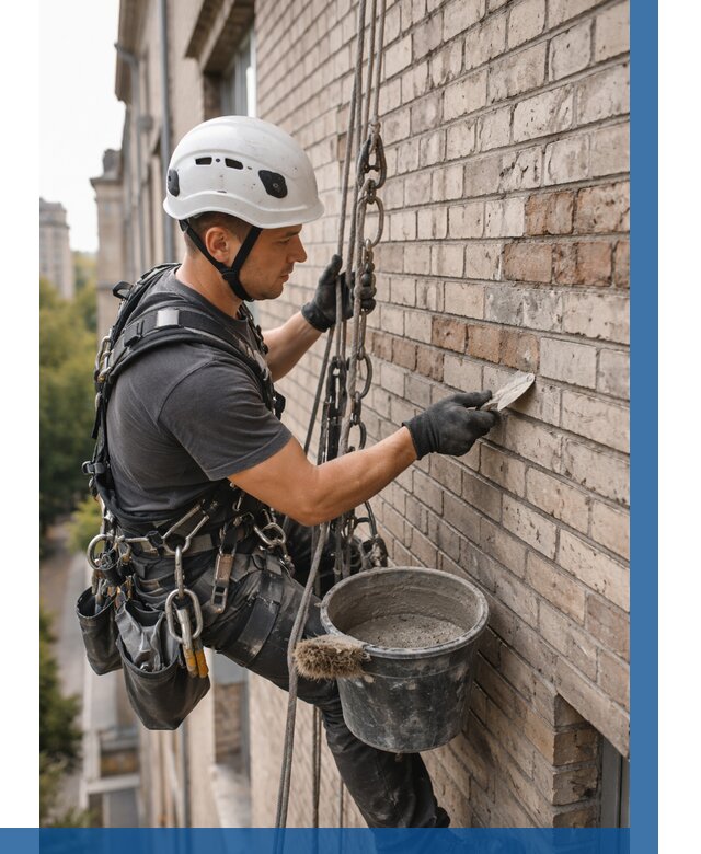 Ремонт кирпичной кладки фасада в Перми от 1928 р. | ВЫСОТНИК-Прм