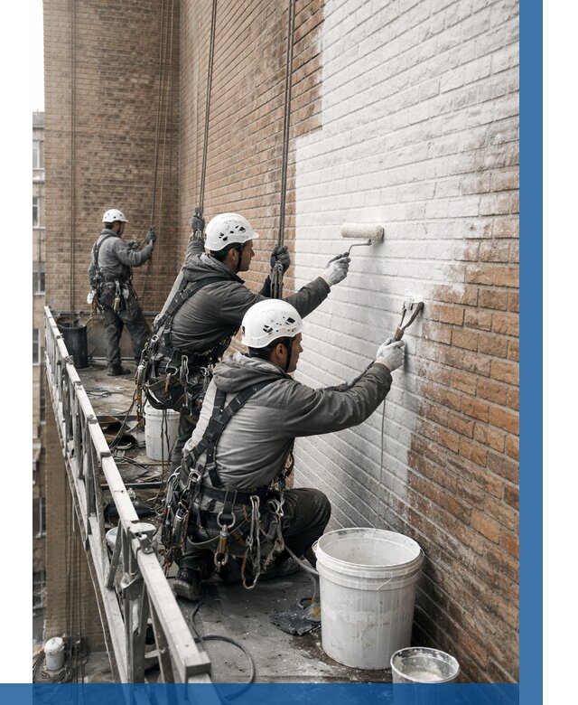 Покраска кирпичного фасада в Перми от 375 р. | ВЫСОТНИК-Прм