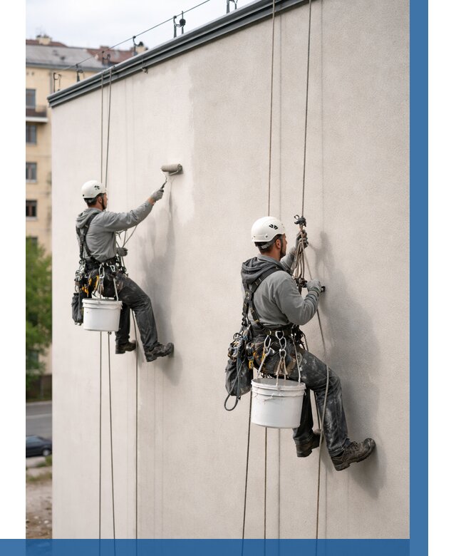 Покраска оштукатуренного фасада в Перми от 343 р. | ВЫСОТНИК-Прм