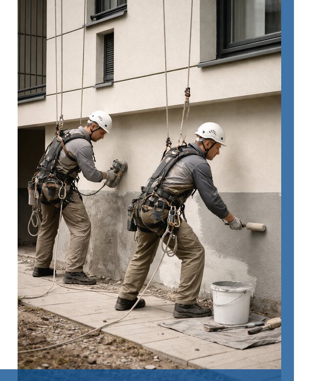 Окраска цоколя здания в Перми от 482 р. под ключ | ВЫСОТНИК-Прм