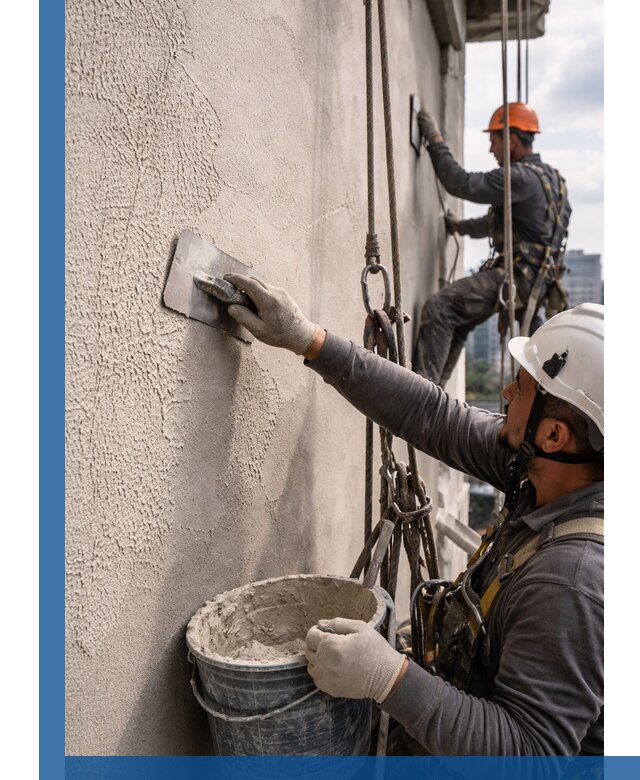 Декоративная штукатурка фасада с утеплением и защитой в Перми