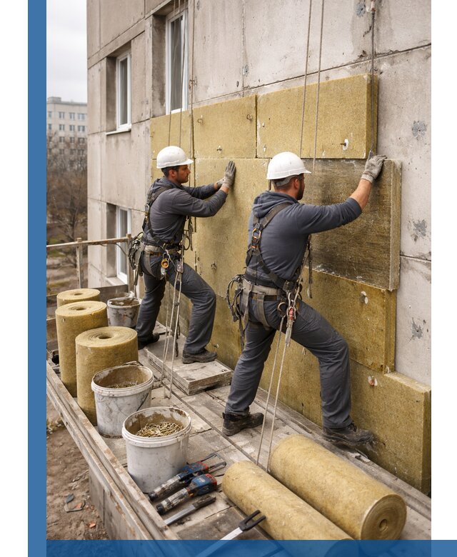 Утепление фасада минватой в Перми под ключ с гарантией