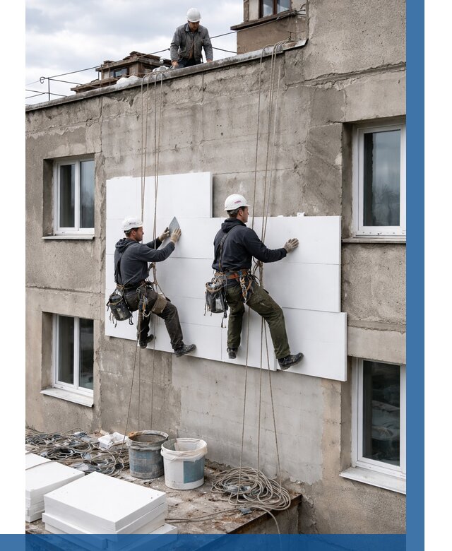 Утепление фасада пенополистиролом в Перми от 1928 р. | ВЫСОТНИК-Прм