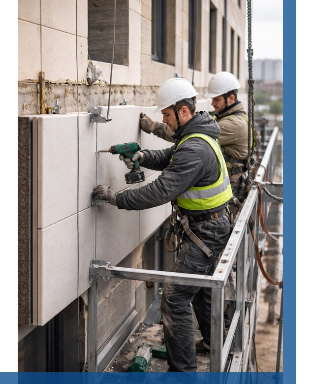 Монтаж фасадных термопанелей в Перми от 1607 р. | ВЫСОТНИК-Прм