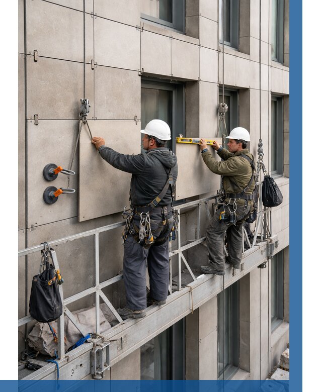 Монтаж керамогранита на фасад в Перми от 2678 р. | ВЫСОТНИК-Прм