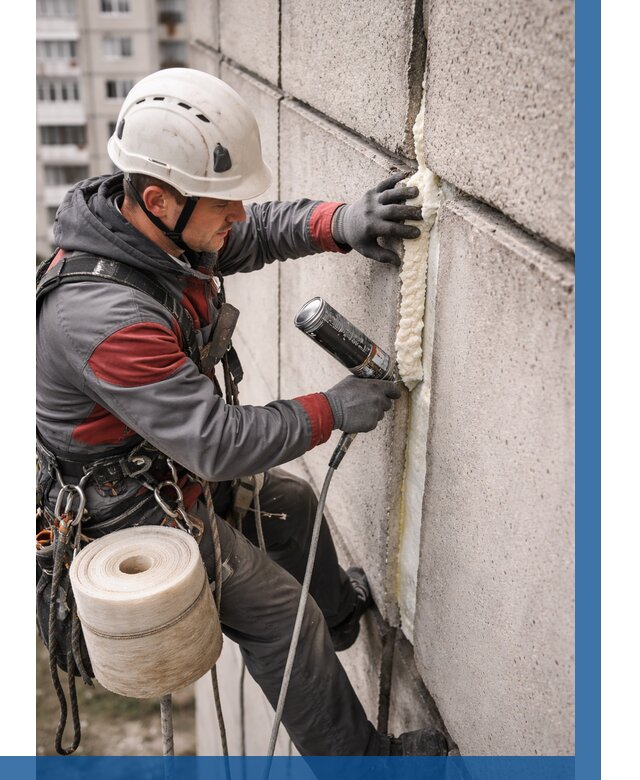 Утепление межпанельных швов в Перми от 750 р. | ВЫСОТНИК-Прм