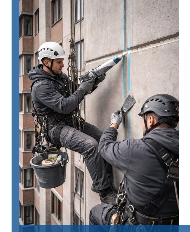 Вторичная герметизация швов фасада и кровли в Перми