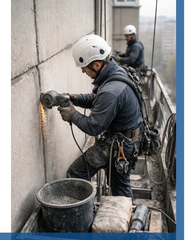 Штробление межпанельных швов в Перми от 1285 р. | ВЫСОТНИК-Прм