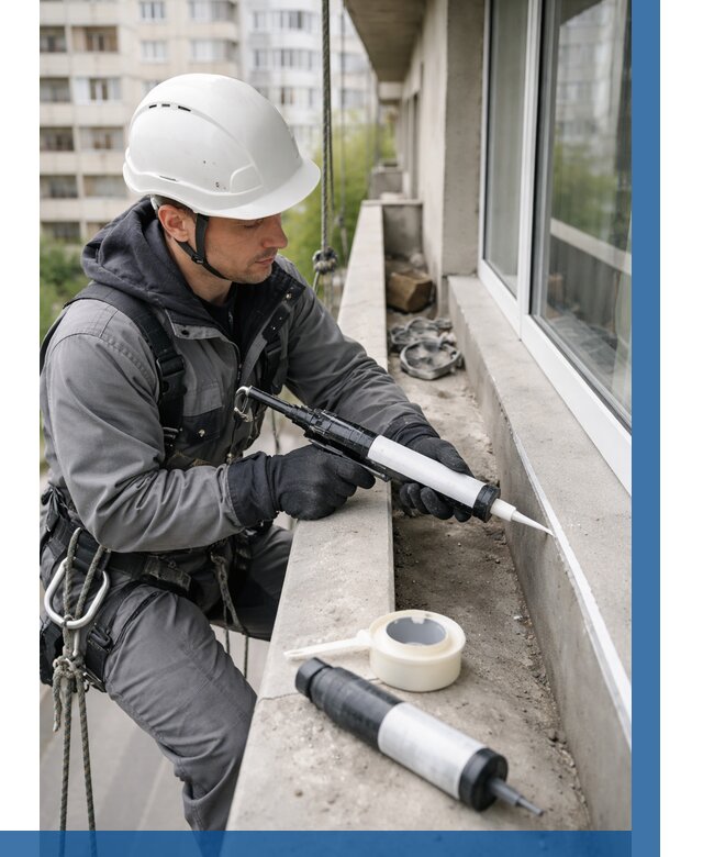 Герметизация швов лоджии в Перми от 4820 р. | ВЫСОТНИК-Прм