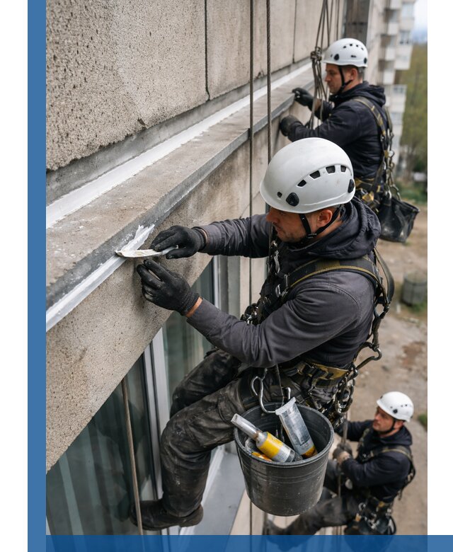 Герметизация примыкания балкона в Перми под ключ с гарантией