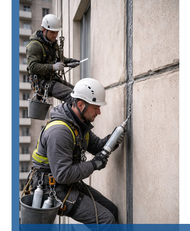 Герметизация деформационных швов фасада в Перми качественно