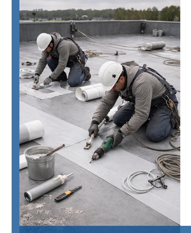 Ремонт мембранной кровли в Перми качественно и с гарантией