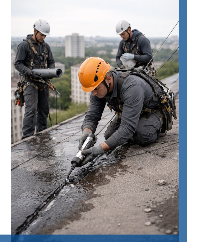 Устранение протечек кровли в Перми от 12853 р. | ВЫСОТНИК-Прм