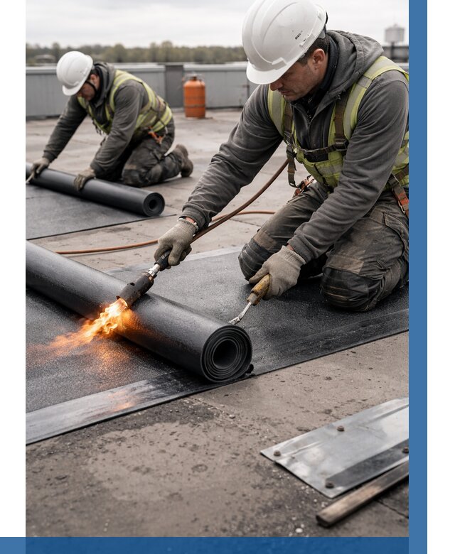 Монтаж наплавляемой кровли в Перми от 910 р. — ВЫСОТНИК-Прм