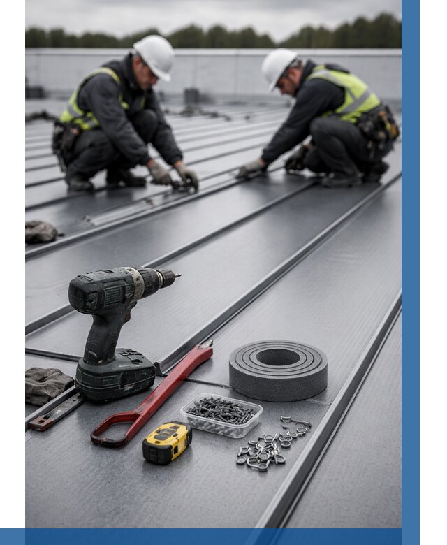 Монтаж фальцевой кровли в Перми от 1928 р. | ВЫСОТНИК-Прм