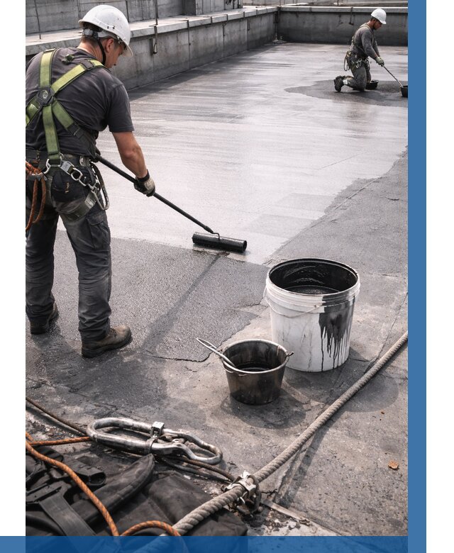 Гидроизоляция кровли жидкой резиной в Перми от 536 р. | ВЫСОТНИК-Прм