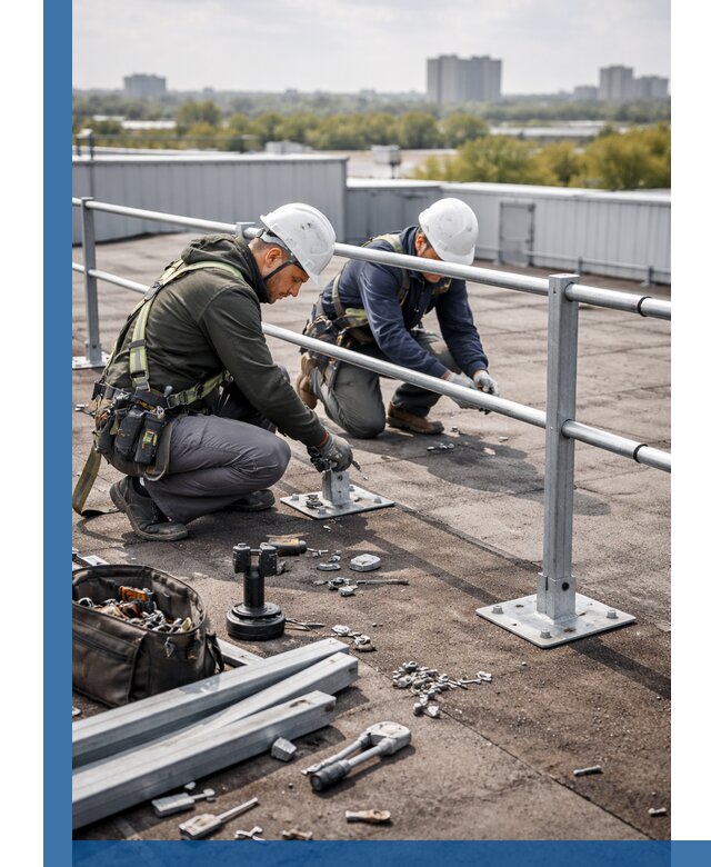 Монтаж кровельного ограждения в Перми под ключ с гарантией