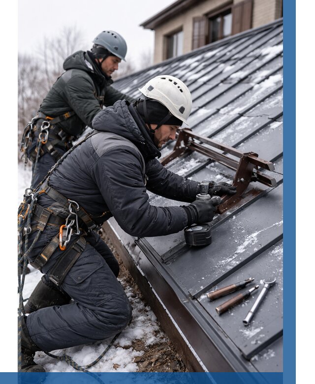 Монтаж снегозадержателей в Перми от 482 р. | ВЫСОТНИК-Прм