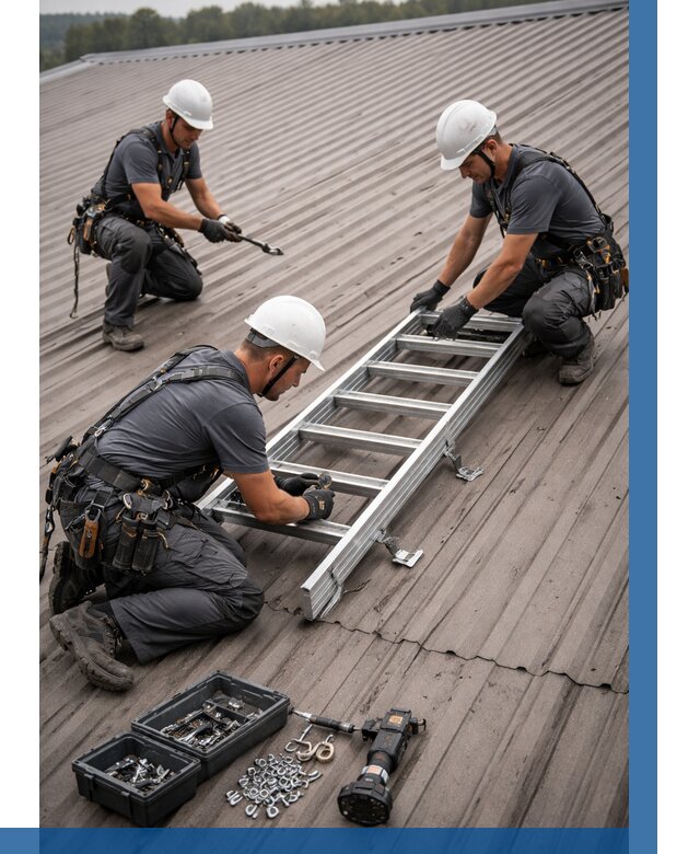 Монтаж кровельной лестницы в Перми от 4820 р. | ВЫСОТНИК-Прм