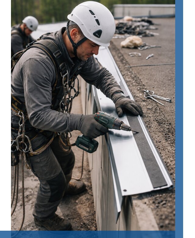 Монтаж капельника на кровле в Перми от 321 р. | ВЫСОТНИК-Прм