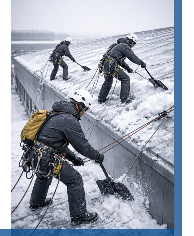 Очистка навесов от снега в Перми от 4820 р. | ВЫСОТНИК-Прм