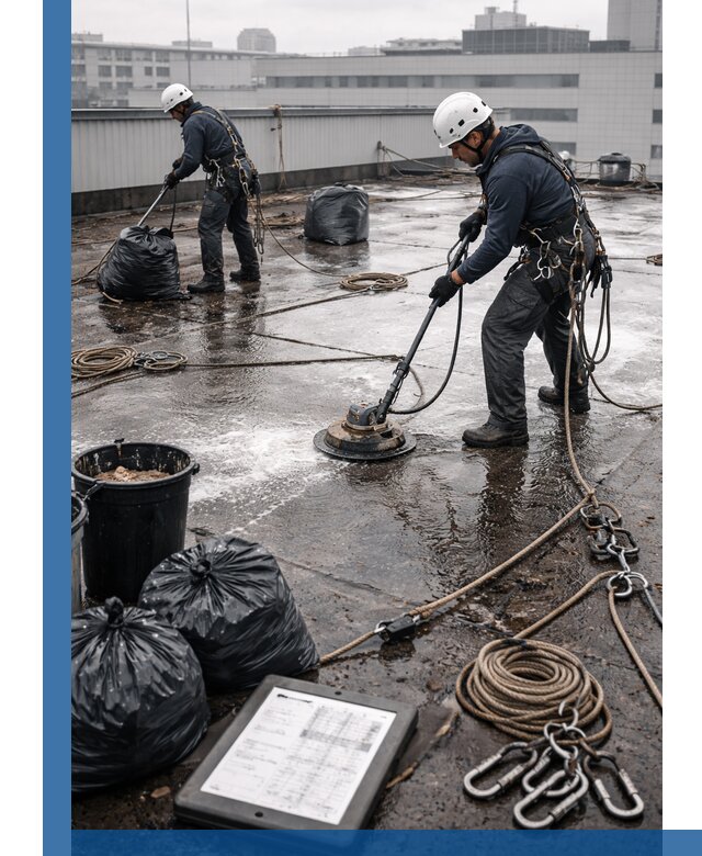 Плановая очистка кровли по графику в Перми для безопасности