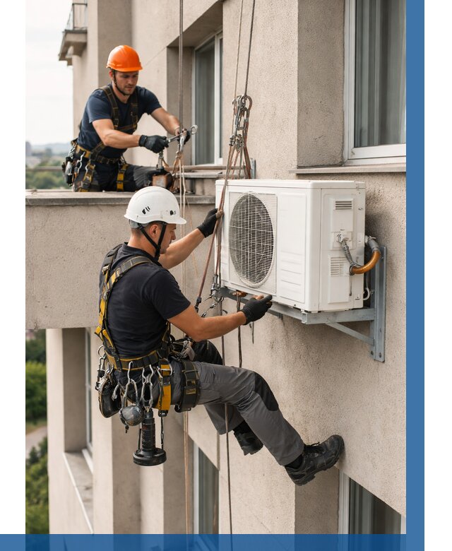 Монтаж внешнего блока кондиционера в Перми от 6962 р. | ВЫСОТНИК-Прм