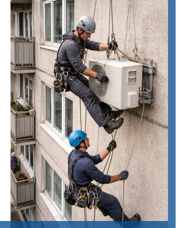 Перенос внешнего блока кондиционера в Перми от 9640 р.| ВЫСОТНИК-Прм