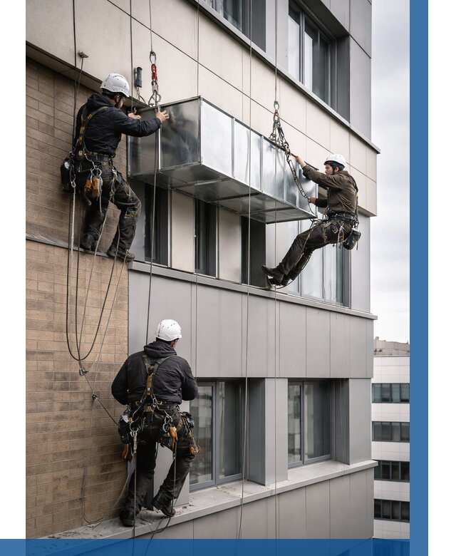 Монтаж воздуховодов на фасаде в Перми от 1607 р. | ВЫСОТНИК-Прм