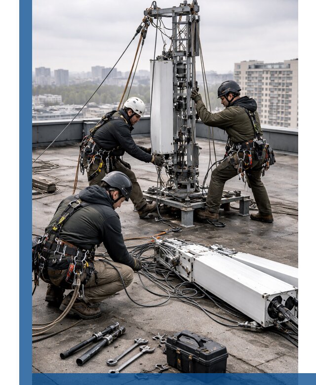 Демонтаж антенн на крыше зданий в Перми с гарантией