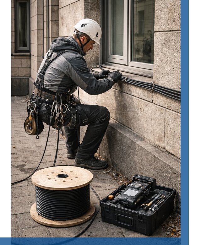 Прокладка оптоволоконного кабеля в Перми от 857 р. | ВЫСОТНИК-Прм