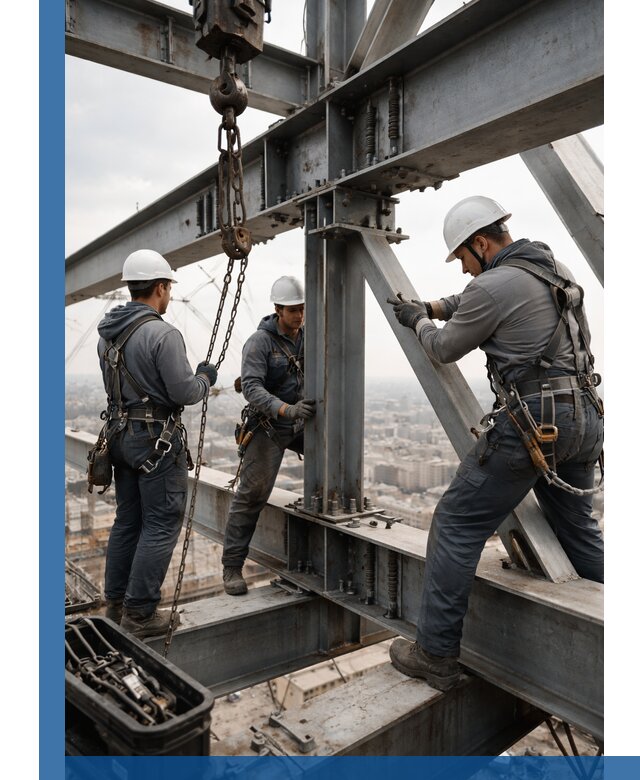 Профессиональный монтаж металлоконструкций на высоте в Перми