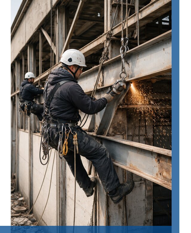 Демонтаж металлоконструкций на высоте в Перми от 6962р. |ВЫСОТНИК-Прм