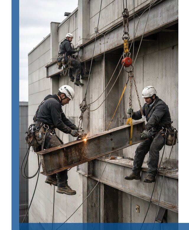 Демонтаж металлоконструкций на высоте в Перми под ключ