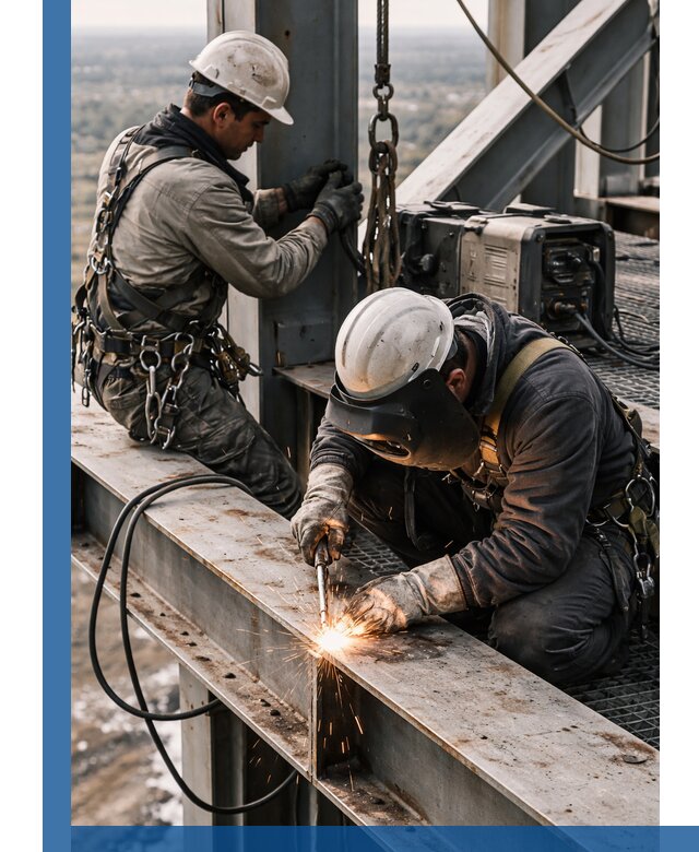 Высотные сварочные работы в Перми для промышленных объектов