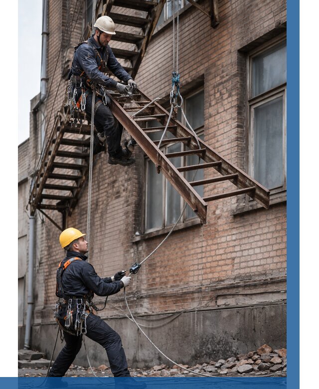 Демонтаж пожарной лестницы в Перми от 12853 р. | ВЫСОТНИК-Прм