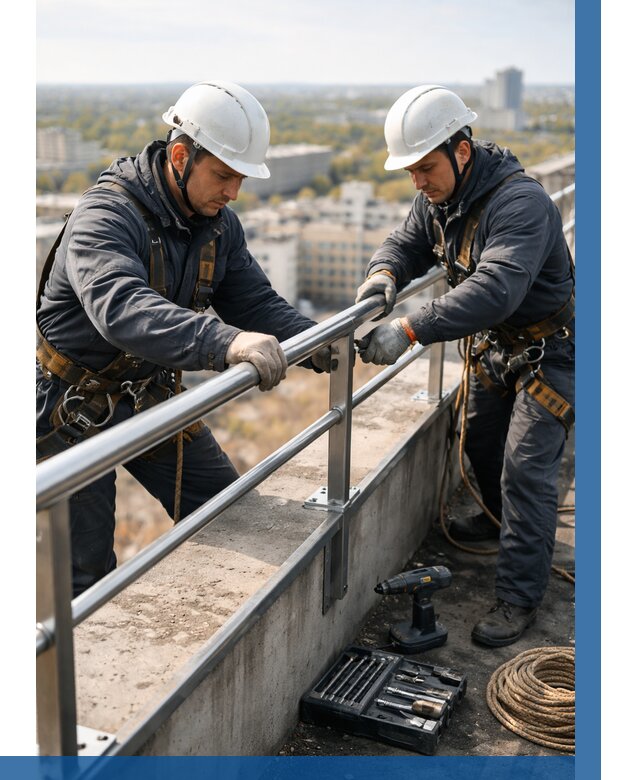 Монтаж перил на высоте в Перми от 2678 р. | ВЫСОТНИК-Прм