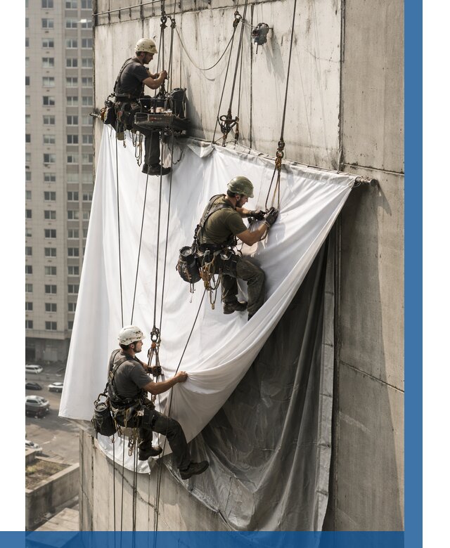 Замена баннерного полотна в Перми от 6962 р. | ВЫСОТНИК-Прм—заказать