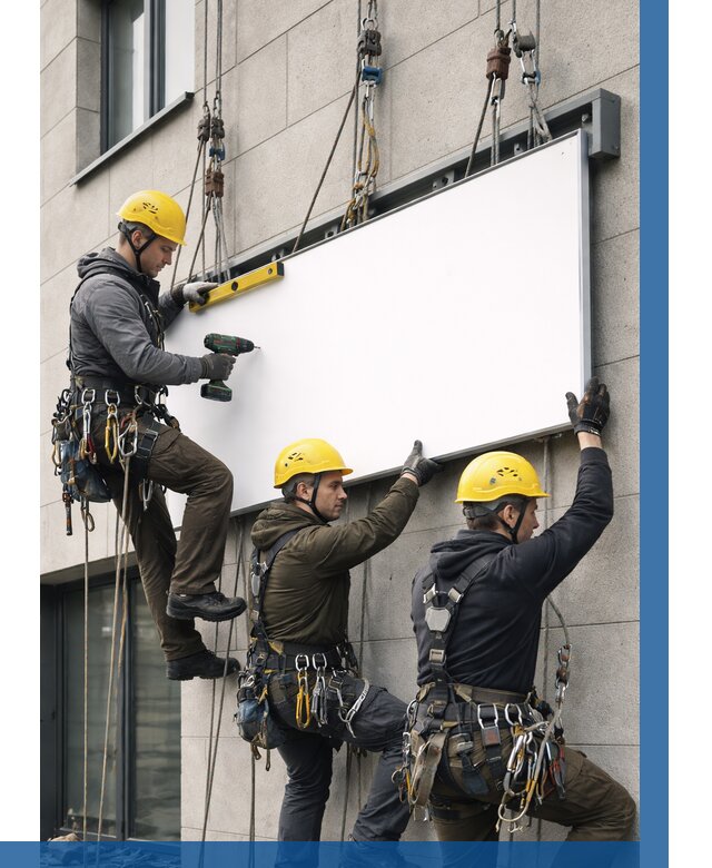 Монтаж рекламной вывески в Перми от 8569 р. | ВЫСОТНИК-Прм