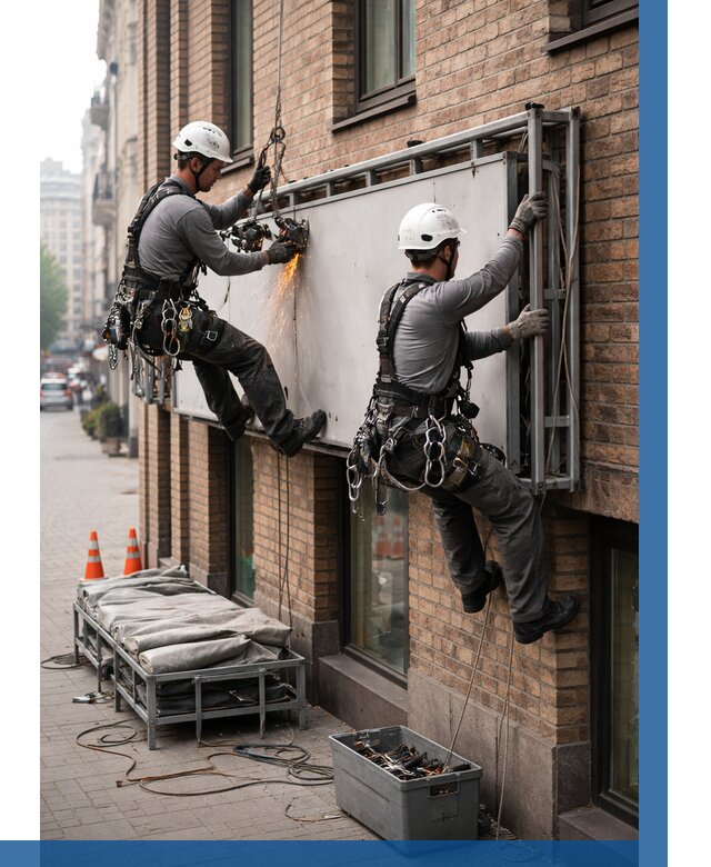 Демонтаж рекламной вывески в Перми от 6962 р. | ВЫСОТНИК-Прм